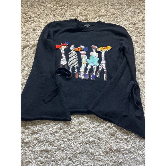 Coco + Carmen Women’s Sweater Size S Multi-color Long Bell Sleeve - Picture 12 of 13